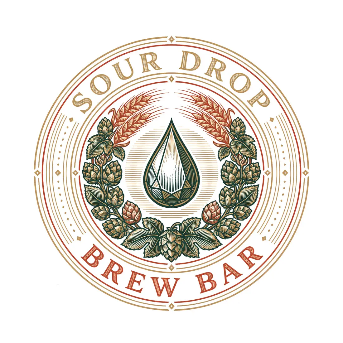 Sour Drop Brew Bar — logo by Luca